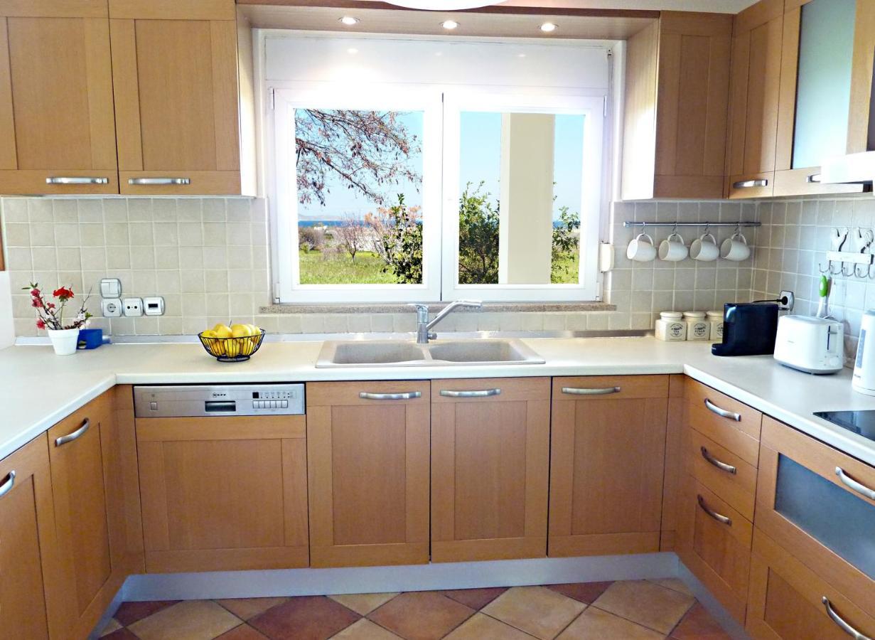 Panoramic Sea View Villa 4 Min To Beach Tigkaki  Exterior photo